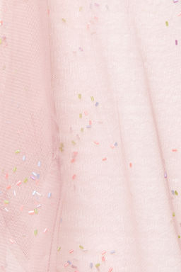 Футболка оверсайз из эластичной сетки со стеклярусом - Mollis фото 4