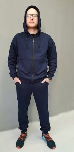 265ПМ Костюм мужской на молнии, т.синий (3хнитка петля) - Knitka wear фото 6