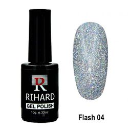 Rihard гель-лак Flash 04 со светоотражающими частицами, 10 мл