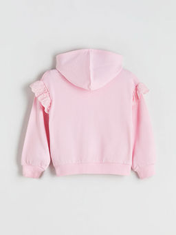 Kap??onlu K?z ?ocuk Fermuarl? Sweatshirt