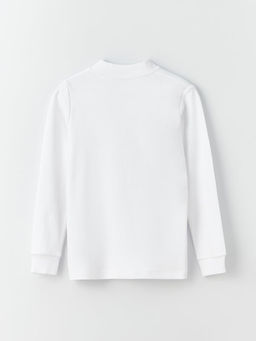 Yar?m Bal?k?? Yaka Basic Uzun Kollu Erkek ?ocuk Ti??rt - Waikiki фото 2