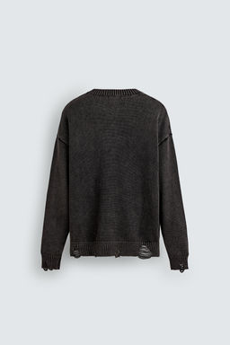 REVERSIBLE SWEATER WITH RIPPED EFFECT - Zara фото 8