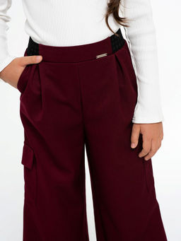 Бордовые брюки для девочки Mooriposh, модель 0426 - Инфанта фото 5