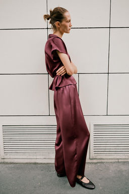 HIGH-WAIST SLIM TROUSERS - Zara фото 4