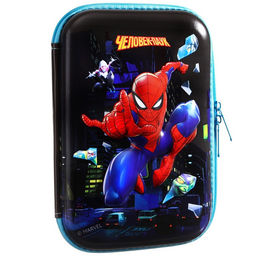 Пенал каркасный 2 секции, с эффектом 3D, 150×220×40 мм, Человек-паук