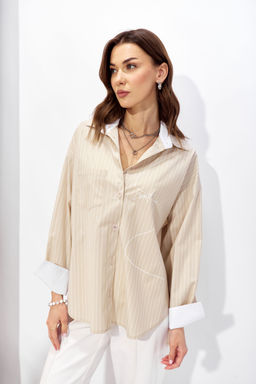 Блузка 4352 (бежевый) - Lyushe фото 5