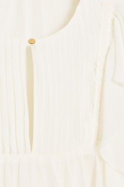 PIN TUCK AND RUFFLE BLOUSE - Zara фото 8