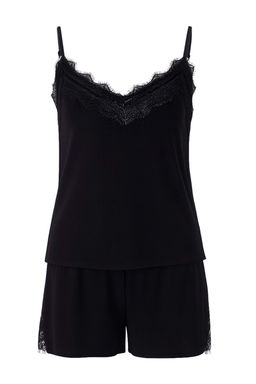 Trendyolmilla Siyah Dantelli Ip Ask?l? Viskon Sortlu Dokuma Pijama Tak?m? THMSS20PT0290 фото 23