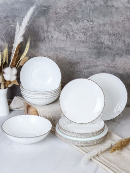 Столовый набор 19 предметов Классика с Золотом / GRAY19/758578 (White Gold) /уп 2/ - ГалеонТрейд фото 2