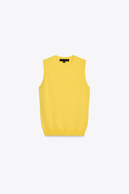 SLEEVELESS KNIT TOP