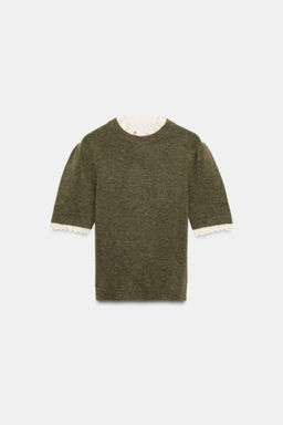 WOOL SCARF RUFFLE JUMPER - Zara фото 3