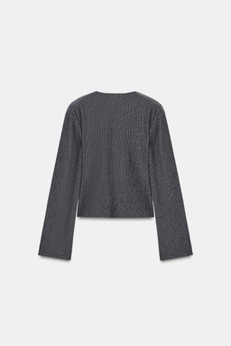 TOP WITH SHOULDER PADS AND PINSTRIPE - Zara фото 8