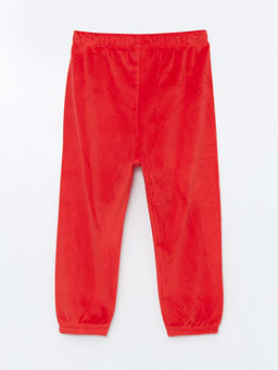 Beli Lastikli Basic Kadife K?z Bebek Pijama Alt