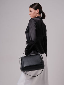 Сумка кожаная сэтчел Deboro 30923 черная