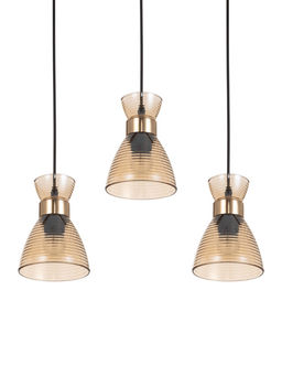 Светильник подвесной TR3404, 3хE27, 60 Вт, 55×13.5×100 см, чёрно-золотистый