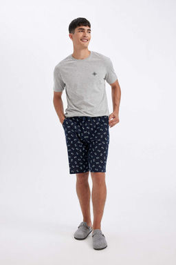 Regular Fit Cepli Desenli Sort Pijama Alt? - Defacto фото 2
