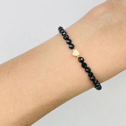 Браслет из Шпинели со вставкой Сердце