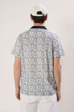 TRENDYOL MAN Lacivert Regular/Normal Kesim Desenli Polo Yaka T-shirt TMNSS25PO00032 - Trendyolmilla фото 4
