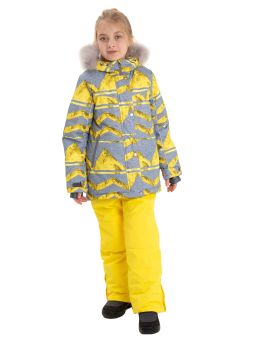 437-22з Куртка (комплект) для девочки "Сиена", желтый