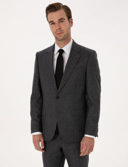 Antrasit Slim Fit Tak_m Elbise - Cacharel фото 2