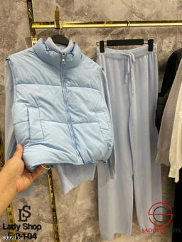 Жилетки, трикотажный костюм, Брюки палаццо, Кофта с воротником - Bruno фото 2