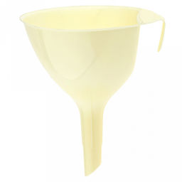 Воронка пластмассовая д13см, h15см, с насадкой, ванильный (Россия)