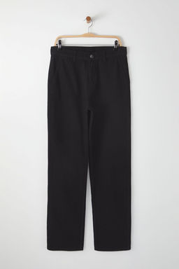 TRENDYOL MAN Siyah Baggy/Bol Paca Gabardin %100 Pamuklu Rahat Pantolon TMNSS25PL00021 - Trendyolmilla фото 6