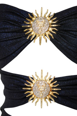 TRENDYOLMILLA X Zeynep Tosun Lacivert Gunes Aksesuar Detayl? Abiye & Mezuniyet Elbisesi TCLSS23AE00002 фото 7