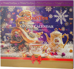 SebaSTea. Новый год. Advent Calendar. Фиолетовый карт.упаковка, 24 пак. (Уцененная)
