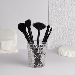 Цена за 2 шт. Подставка для хранения косметики «Хрусталь», d=8.5×11 см, прозрачная