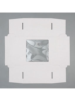 Цена за 5 шт. Коробка для торта с окном Белая 29,5 х 29,5 х 19 см - Дарите счастье фото 6