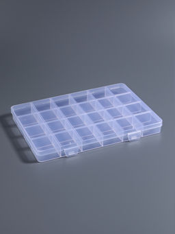 Органайзер для хранения мелочей, 24 ячейки, 19×13×1.8 см, прозрачный