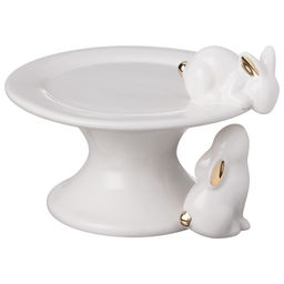 БЛЮДО НА НОЖКЕ 16.8*14.5*10.5 СМ