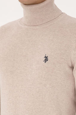 Erkek Slim Fit Bo_azl_ Yaka Ta_ Melanj Kazak - U.s. polo assn фото 7
