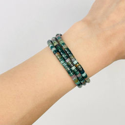 Бусины для украшений из Мохового агата - Радуга самоцветов фото 2