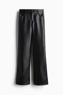 Pantalon revestido de corte recto - H&m фото 5