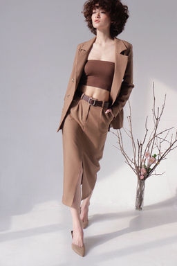 Юбка миди-макси коричневая - Martichelli фото 3