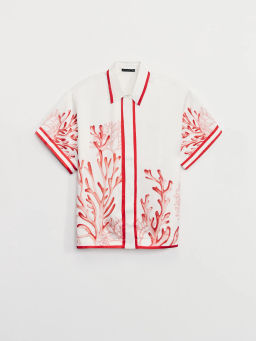 Рубашка из вискозы с принтом / Zarina  фото 9