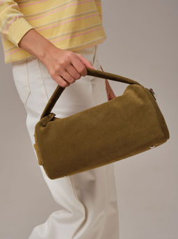 Замшевая сумка Solea DBR 31365 белый мох  фото 4