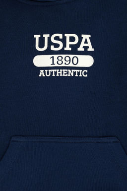 Erkek _ocuk Lacivert Kap__onlu Sweatshirt