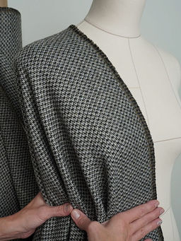 Шерсть пальтово-костюмная Твид Букле цв.серый/хаки, ш.1.55м, шерсть-50%, п/э-50%, 460гр/м.кв - Купава фото 6