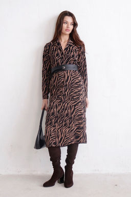 Платье-рубашка с английским воротником принт - Martichelli фото 296