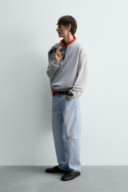 REGULAR FIT CREWNECK SWEATSHIRT - Zara фото 4