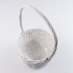 Корзина плетёная для хранения «Плетёнка», ива, круглая, белая, набор 3 шт.