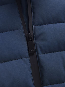 Куртка мужская стёганая с капюшоном с графеновой подкладкой синего цвета 9623_1S