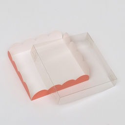 Цена за 5 шт. Коробка для печенья, розовая, 12×12×3 см