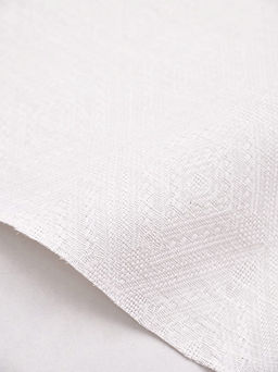 Полульняной жаккард Бернарда цв.белый, ш.1.6м, лен-59%, хлопок-41%, 230гр/м.кв - Купава фото 5