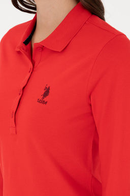 Свитшот женский U.S. Polo Assn красный  фото 7