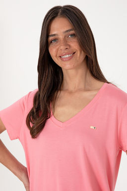 Kad_n Pembe Modal Kar___ml_ V Yaka Basic Ti__rt Sepette S_rpriz _ndirim - U.s. polo assn фото 2