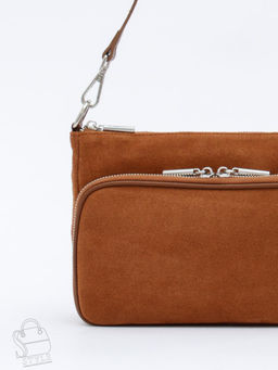 Сумка женская кожаная 8200PEF brown Polina&Eiterou  в Новосибирске